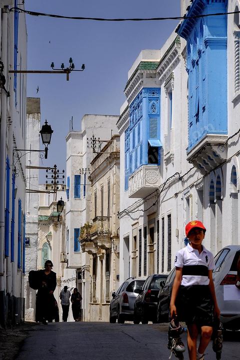 Rue Boukhris dans le quartier de Bab Djedid à Tunis.