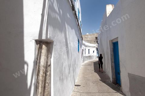 Hammam dasn une ruelle du quartier Halfaouine dans la medina de Tunis