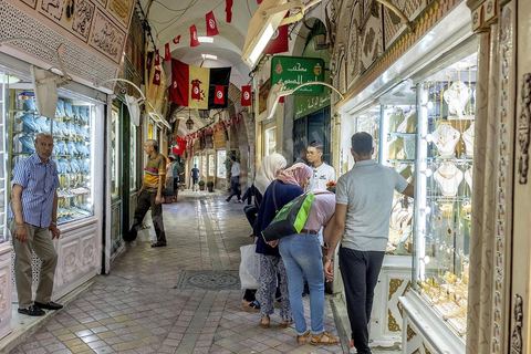 Souk el Berka ou souk des bijoutiers au coeur de la medina de Tunis
