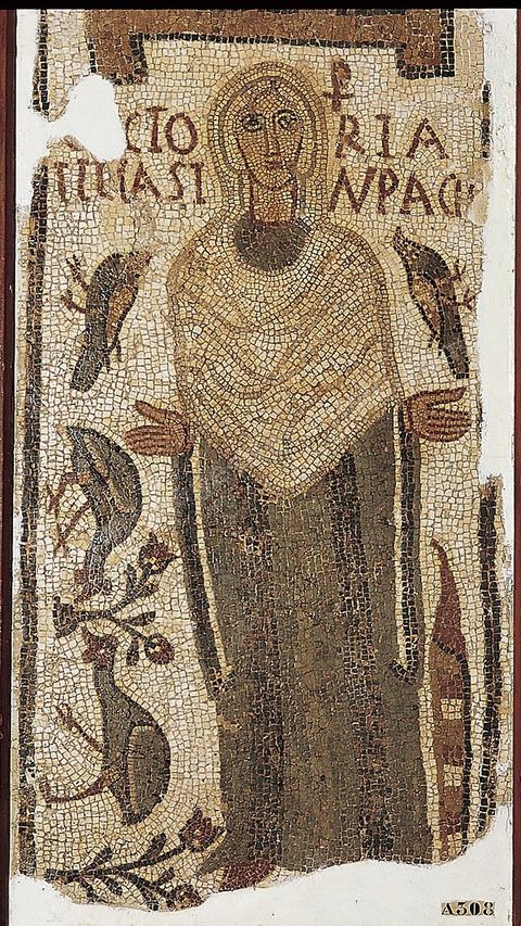 mosaique chretienne, funeraire, V ap JC, Tabarka, musee du Bardo