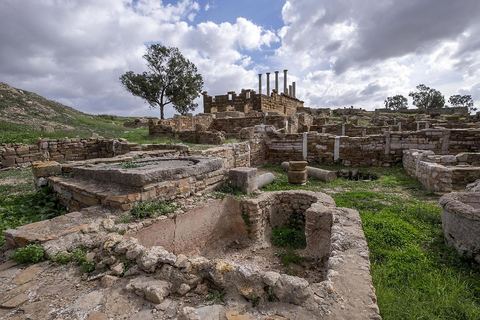 le site archéologique romain de Thuburbo Majus. Thuburbo Majus est située à l'entrée d'El Fahs à 60 km de Tunis, malgré qu’elle soit totalement abandonnée maintenant, elle comptait plus que 10000 habitants au deuxième siècle après J.C. La ville de Thuburbo Majus, existait avant l’arrivée des romains, elle était avant berbère puis carthaginoise. Pendant l’époque romaine, cette cité a connu une prospérité surtout en 128 quand elle reçut le statut de municipe suite à la visite de l’empereur Hadrien. La plupart des monuments de la cité datent de la moitié du 2ème siècle.Seuls 7 Ha sur les 40 Ha ont été fouillés, les trois portes de la ville indiquent son gigantisme.